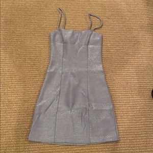 Reformation Dresses - Reformation silver sparkle spaghetti slip dress Reformation Dresses - Reformation silver sparkle spaghetti slip dress